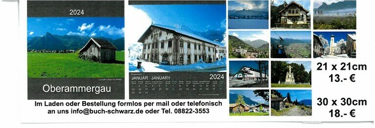 Kalender Oberammergau 2024 