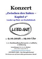 Konzert "Zwischen den Saiten - Kapitel 2" Leeder op Platt- un Hochdüütsch