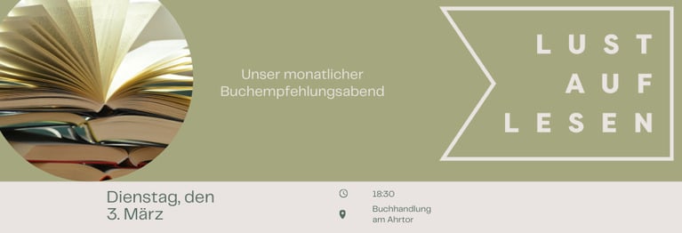 An (fast) jedem 1. Dienstag im Monat stellen wir Bücher und Autoren vor, die wir besonders mögen. Einfach vorbeikommen!