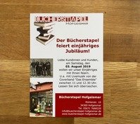 Der Bücherstapel feiert einjähriges Jubiläum!