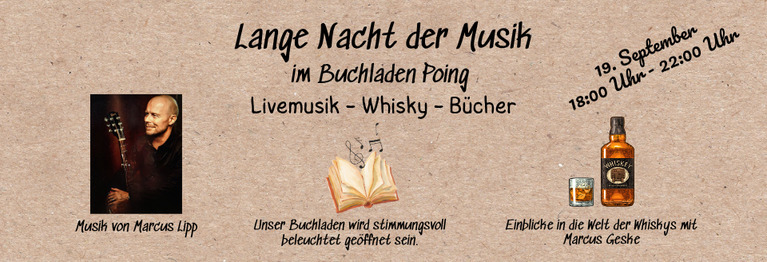 Wir sind dieses Jahr Teil der Langen Nacht der Musik in Poing! Schaut gerne vorbei!