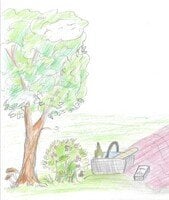 Picknicklesung in Nachbars Garten - Lyrik ist die Sprache des denkenden Herzens Silvana E. Schneider