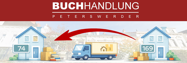 Die Buchhandlung bleibt deshalb vom 24.-26.3. geschlossen.

Am Fr., 27.3. und Sa, 28.3. feiern wir die Neueröffnung in der Hamburger Str. 74 und freuen uns auf Sie und Euch!