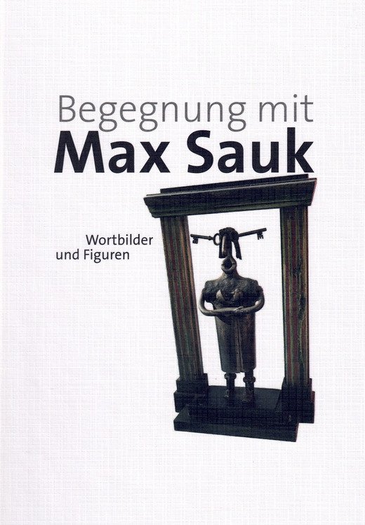 Begegnung mit Max Sauk, darunter eines der Werke des Künstlers