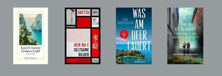 Neue Krimis Capri, Japan, Gardasee, und ein Krimi um Thomas Mann - Spannung auf vielfältige Weise.