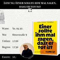 Veranstaltungsposter für die Lesung mit Wolfgang Franßen am 04.10.