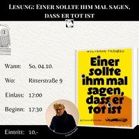 Veranstaltungsposter für die Lesung mit Wolfgang Franßen am 04.10.