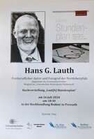 Lesung Hans G. Lauth "Stundenplan -Geschichten aus Schülerzeiten und meiner Zeit als Lehrer"