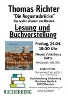 Lesung/Buchvorstellung "Die Augustusbrücke - das wahre Wunder von Dresden" von und mit Thomas Richter