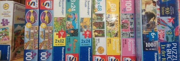 Viele Spiele und Puzzles vorrätig Auch Spiele und Puzzle für jedes Alter haben wir im Sortiment