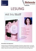 So tun als ob es regnet - Lesung mit Iris Wolff