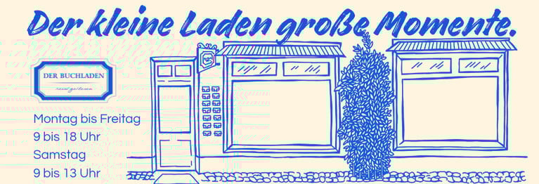 silhouette des buchladens auf hellem hintergund