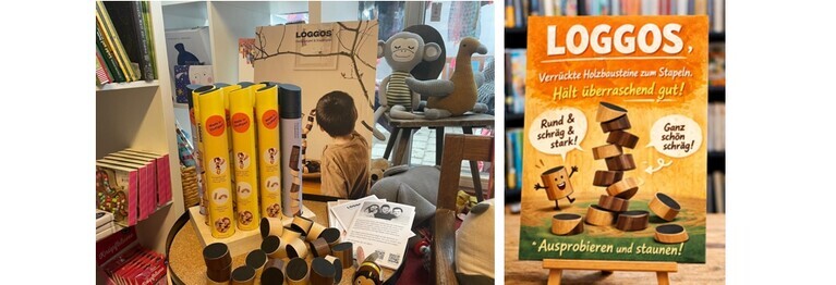 LOGGOS – Made in Stuttgart: 
das schiefe Stapelspiel mit Suchtfaktor.