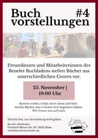 Flyer Buchvorstellung #4 am 25. November 2026