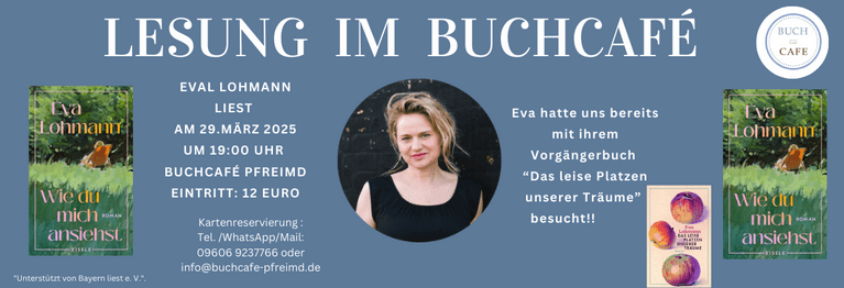 Eva Lohmann liest am 29.März im BuchCafé 