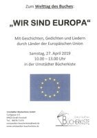 Zum Welttag des Buches: "Wir sind Europa" - mit Geschichten, Gedichten u. Liedern durch die Europäische Union