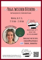 Flyer "Yoga zwischen Büchern", 6. Juli 2026