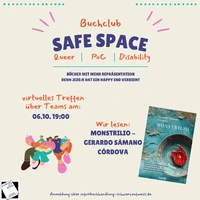 Aktuelles Buch & nächster Termin für den Safe Space Buchclub