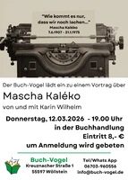 Mascha Kaléko - von und mit Karin Wilhelm