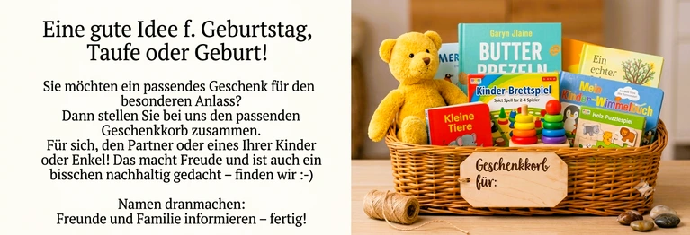 Eine gute Idee für Geburt, Taufe,
Geburtstag oder Hochzeit!

Wir beraten Sie gerne.

Ihr Buchladen-Team