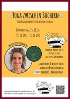 Flyer "Yoga zwischen Büchern" am 25. Juni 2026