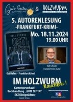 Kneipenlesung im Holzwurm: Ralf Schwob liest aus seinem Frankfurt-Krimi