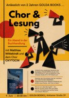 2 JÄHRIGES GOLDA JUBILÄUM LESUNG und CHOR OXYTOCIN