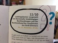 11/10 Lieblingsbücher vorgestellt von Darmstadts Unabhängigen Buchhandlungen