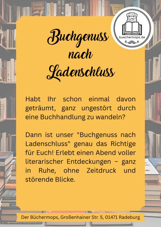 Buchgenuss nach Ladenschluss