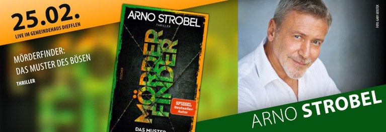 25. Februar: ARNO STROBEL PREMIERENLESUNG von Max Bischoffs fünftem Fall.

LIVE IM GEMEINDEHAUS DIEFFLEN!